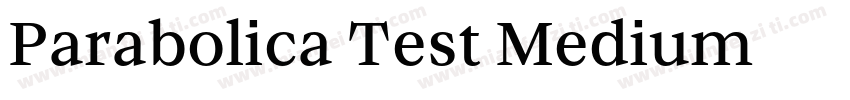 Parabolica Test Medium字体转换